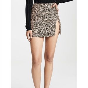 Reformation leopard skirt